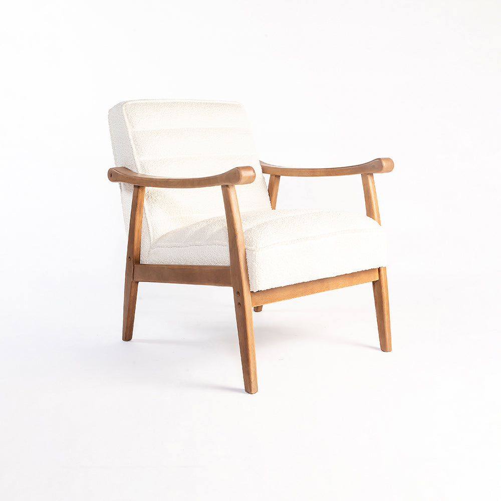 Tulsa Petal Wooden Armchair - White