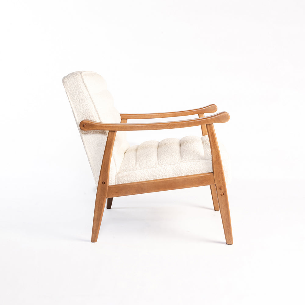 Tulsa Petal Wooden Armchair - White