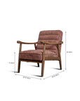 Tulsa Petal Rubberwood Armchair- Cotton