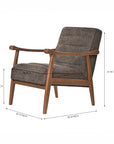 Tulsa Petal Rubberwood Armchair- Cotton