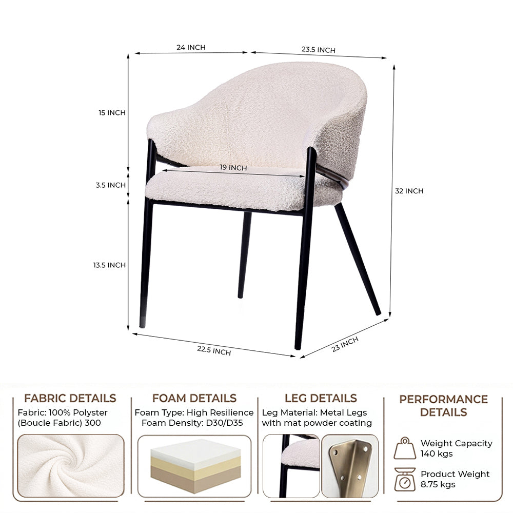 Vale Vibrance Dining Chair - White
