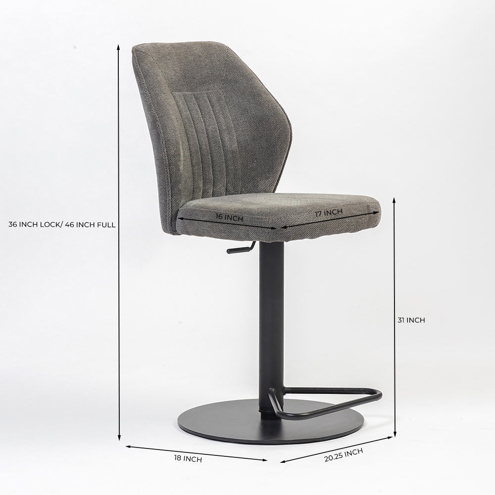 Idyll Bar Chair - Denim Grey