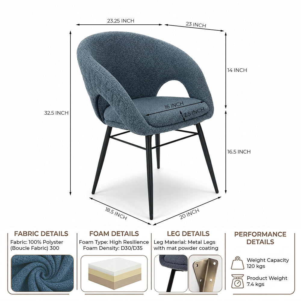 Kite Key Dining Chair - Blue