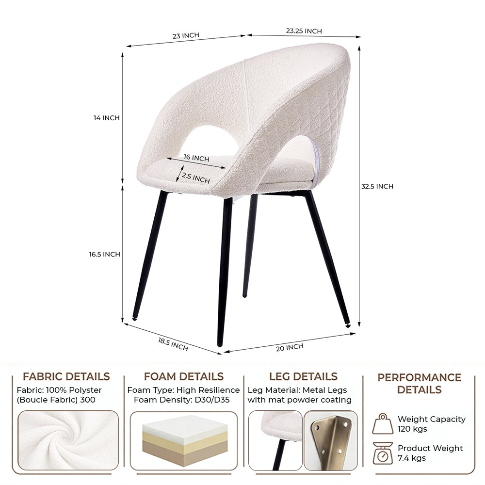 Kite Key Dining Chair - White