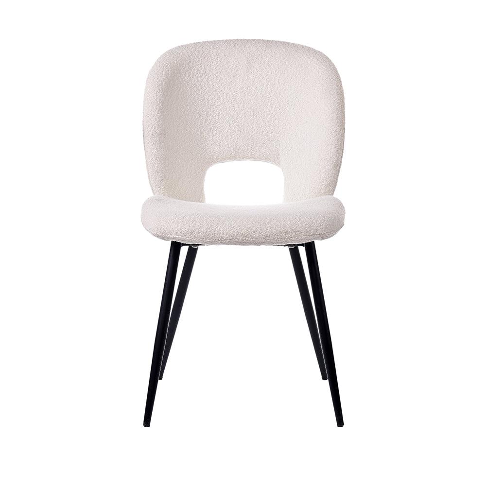 Ivoces Boucle Dining Chair - White