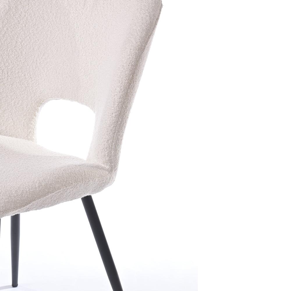 Ivoces Boucle Dining Chair - White