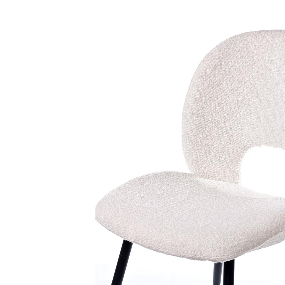 Ivoces Boucle Dining Chair - White