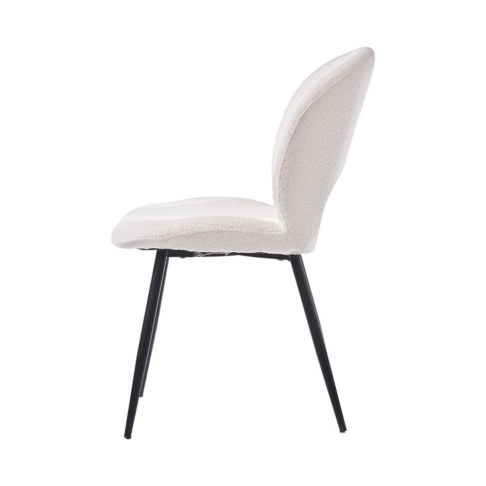 Ivoces Boucle Dining Chair - White