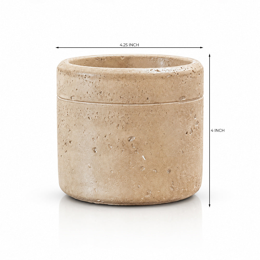 Sharona Beige Cement Small Planter Pot