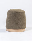 Bennie Joy Boucle Plywood Pouf - Green