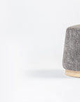 Bennie Joy Boucle Plywood Pouf - Grey