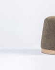 Bennie Joy Boucle Plywood Pouf - Green