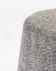 Bennie Joy Boucle Plywood Pouf - Grey
