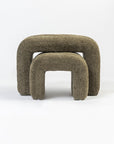 The Loo Boucle Pouf Bench - Green