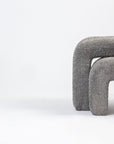 The Loo Boucle Pouf Bench - Grey