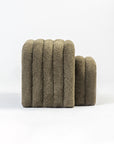 The Loo Boucle Pouf Bench - Green