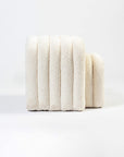 The Loo Boucle Pouf Bench - White