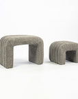 The Loo Boucle Pouf Bench - Grey