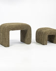 The Loo Boucle Pouf Bench - Green