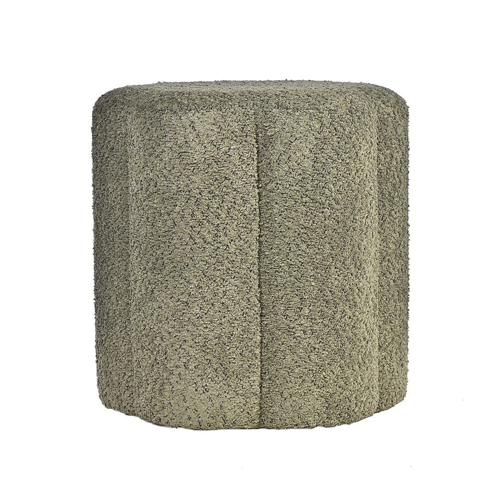 Crown Luxury Wooden Pouf - Cotton