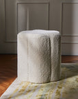 Crown Luxury Wooden Pouf - Cotton