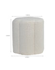 Crown Luxury Wooden Pouf - Cotton