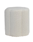 Crown Luxury Boucle Pouf - White