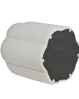 Crown Luxury Boucle Pouf - White