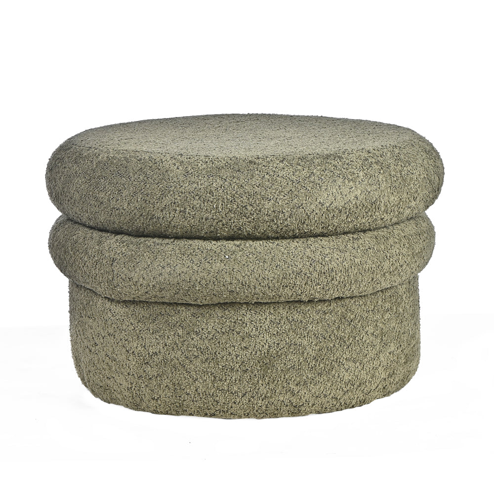 Mist Plywood Pouf- Cotton