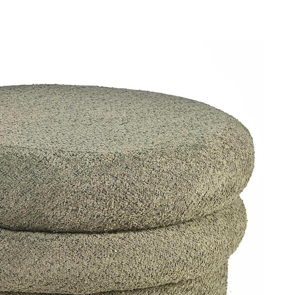 Mist Plywood Pouf- Cotton