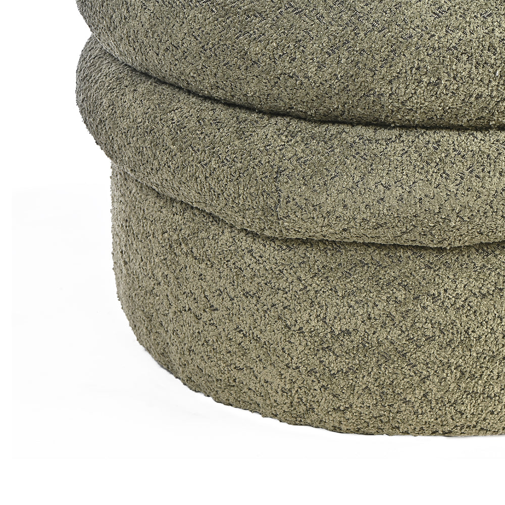 Mist Plywood Pouf- Cotton