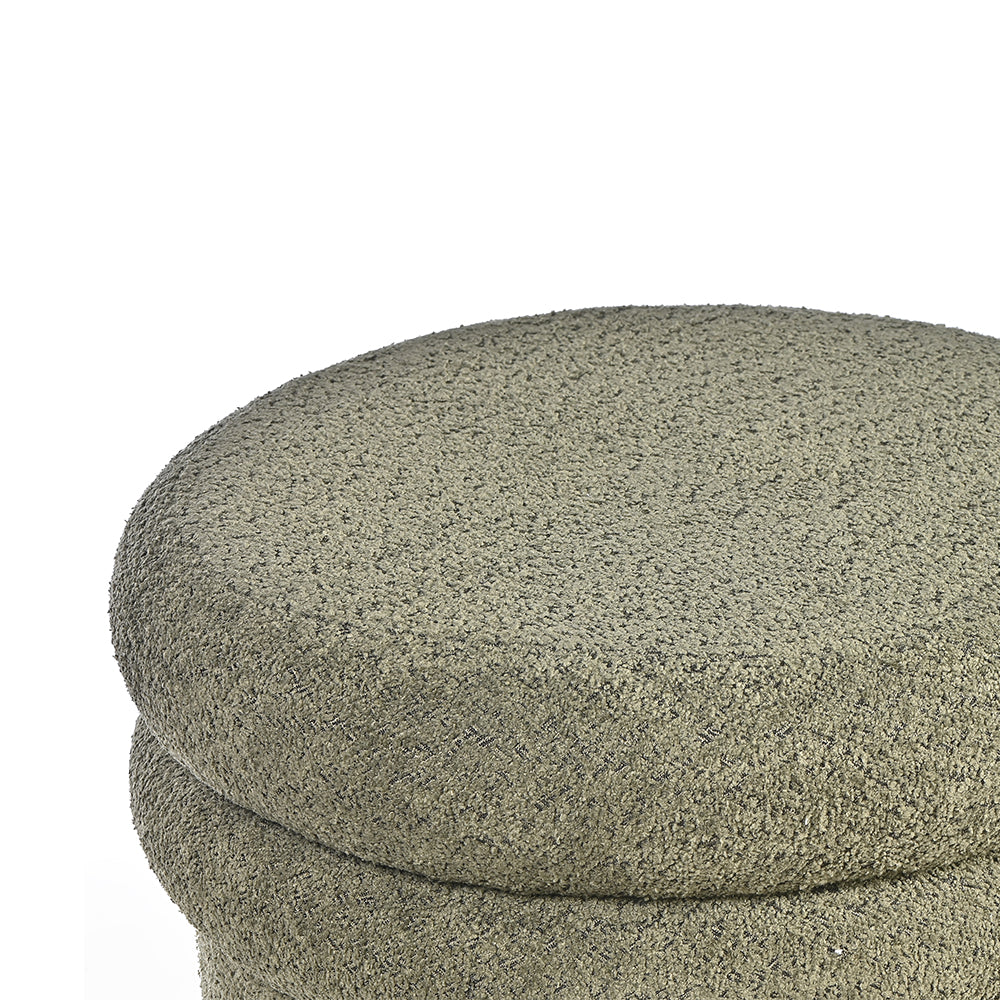 Mist Plywood Pouf- Cotton