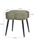 Olive Prestige Iron Stool - Cotton