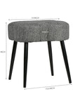 Olive Prestige Iron Stool - Cotton