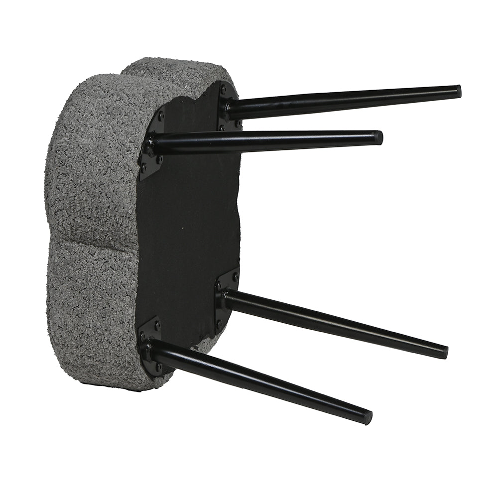 Olive Prestige Iron Stool - Cotton - Grey