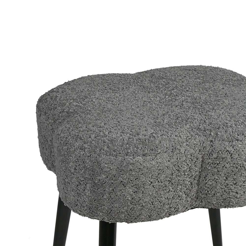 Olive Prestige Iron Stool - Cotton - Grey
