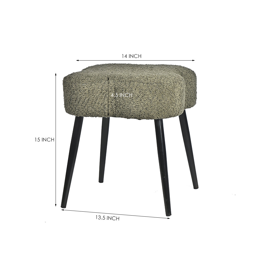 Olive Prestige Iron Stool - Cotton