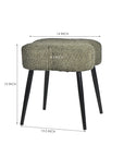 Olive Prestige Iron Stool - Cotton