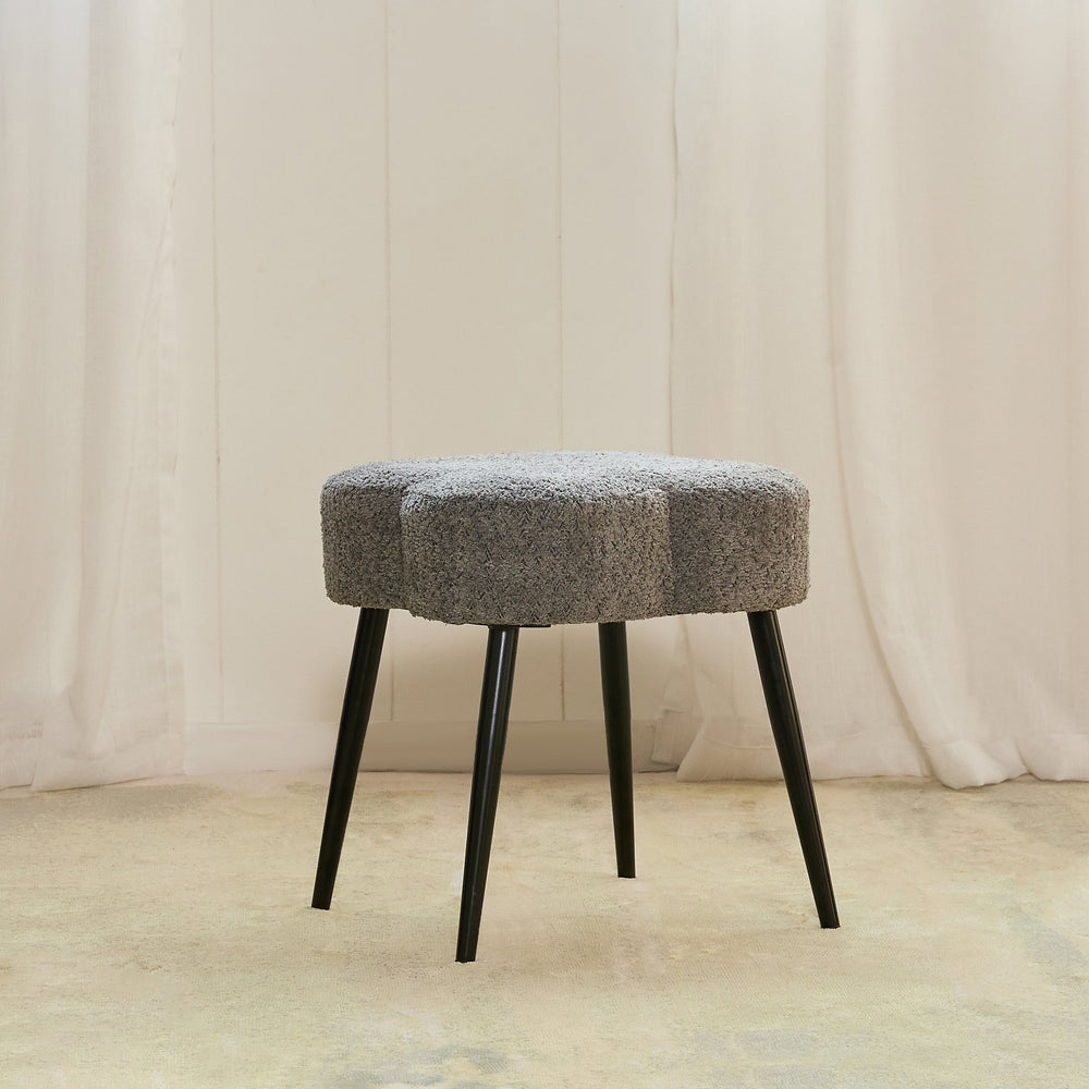 Olive Prestige Iron Stool - Cotton - Grey