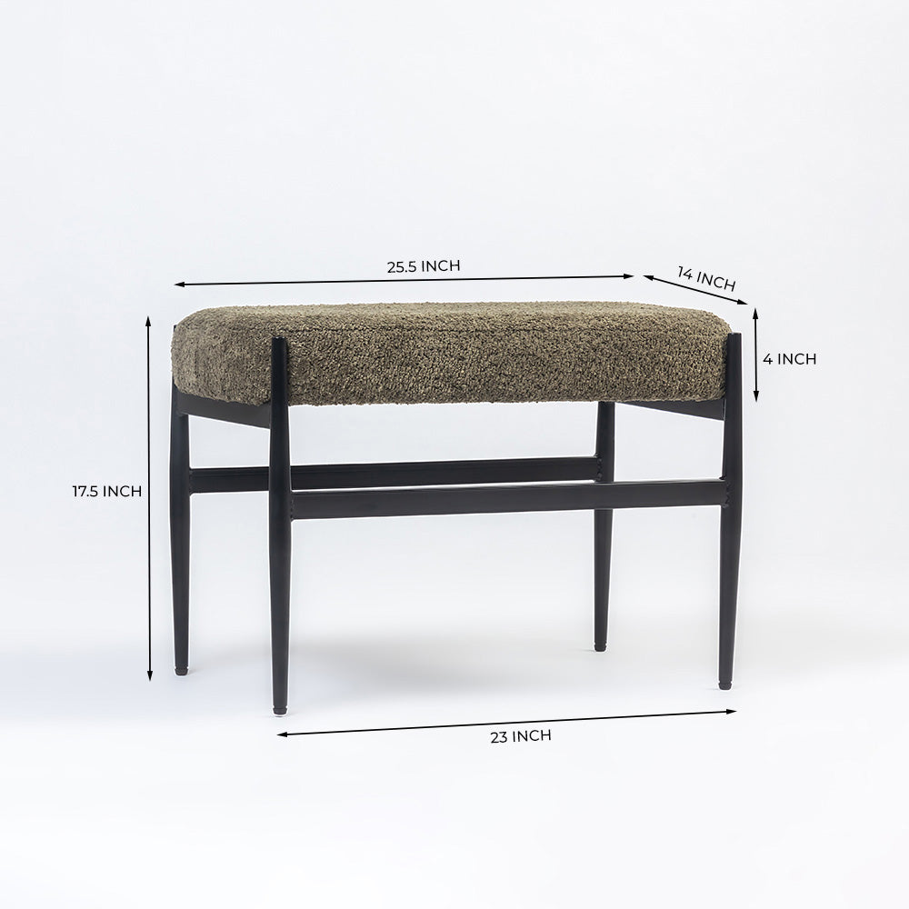 Quaint Iron Bench - Green