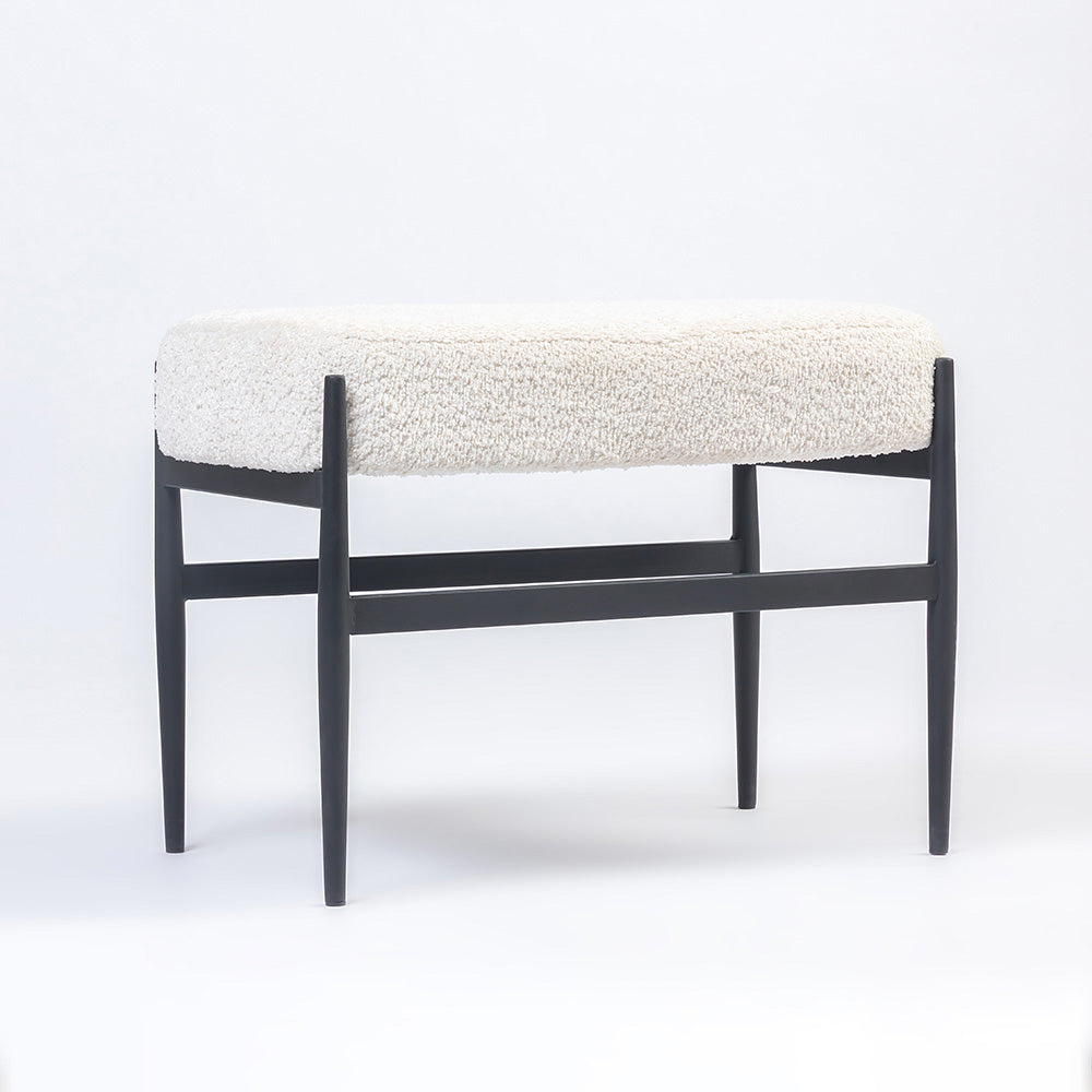 Quaint Iron Bench - White