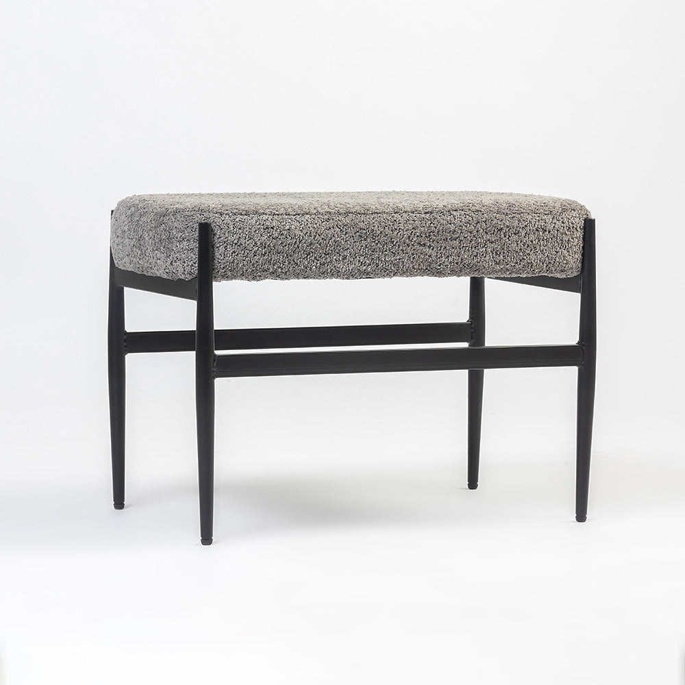 Quaint Iron Bench - Grey