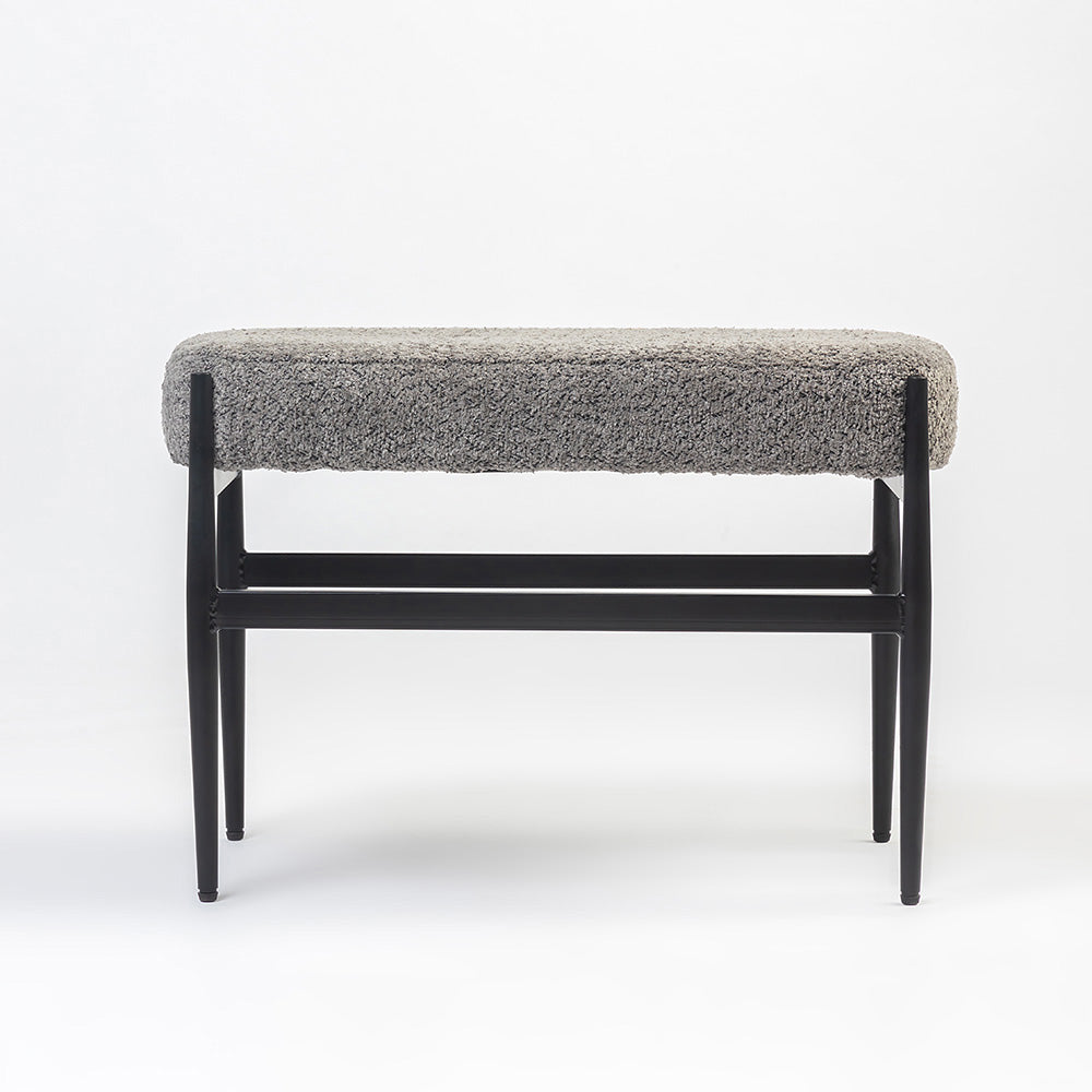 Quaint Iron Bench - Grey