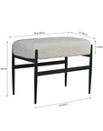 Quaint Iron Bench- Cotton