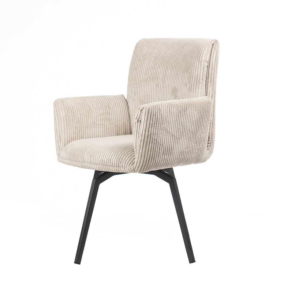 Ripple Ridge Radiance Dining Chair - Beige White