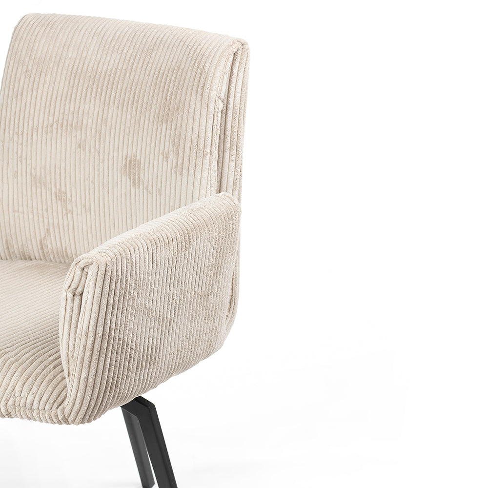Ripple Ridge Radiance Dining Chair - Beige White