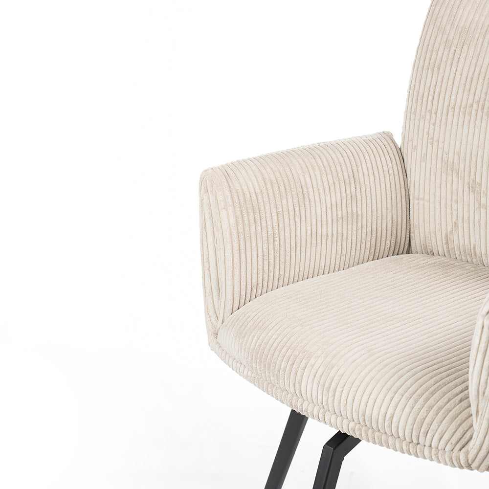 Ripple Ridge Radiance Dining Chair - Beige White