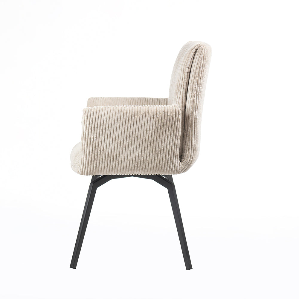 Ripple Ridge Radiance Dining Chair - Beige White