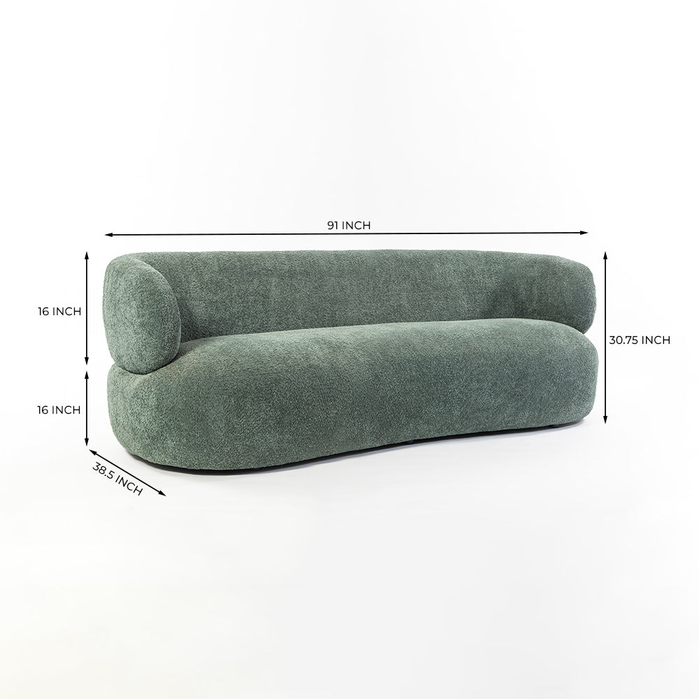 Cedar Crest Charm 3 Seater Sofa - Green