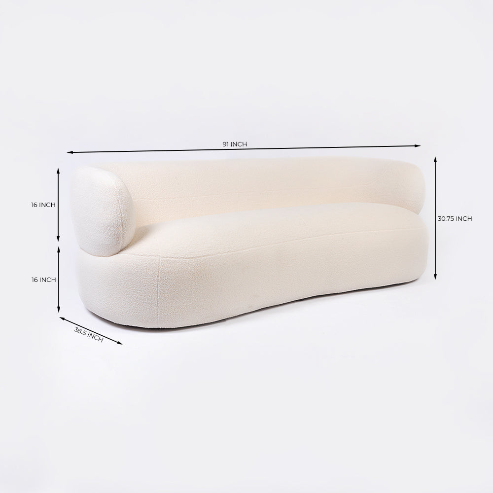 Cedar Crest Charm 3 Seater Sofa - White